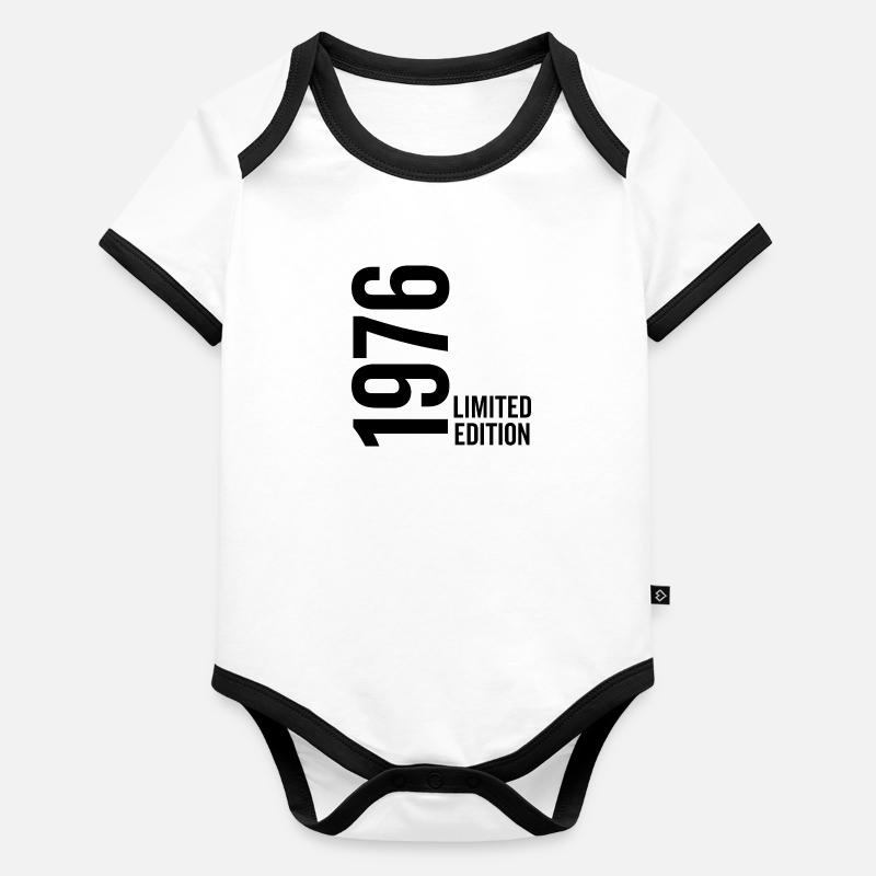 1976 Limited Edition Baby Bio-Kurzarm-Kontrastbody