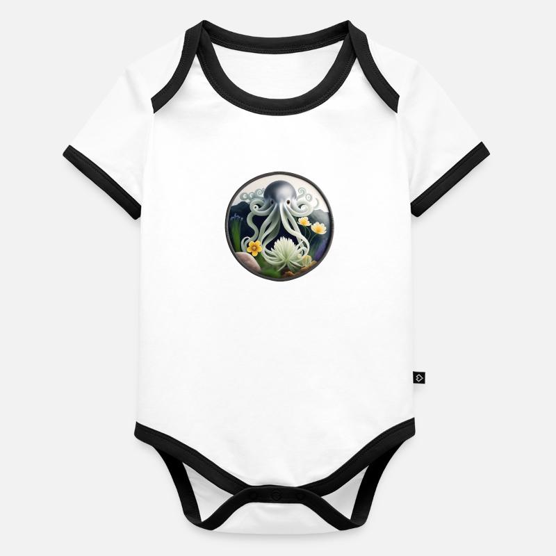 Calmar Body Bébé bio contrasté manches courtes