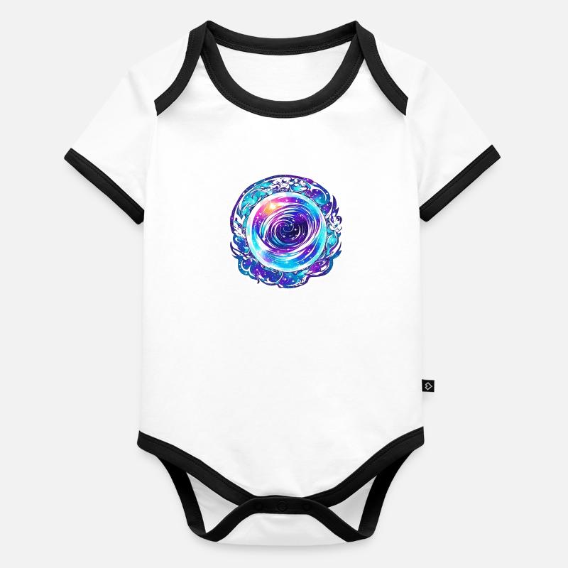 Space travel Organic Baby Contrasting Bodysuit