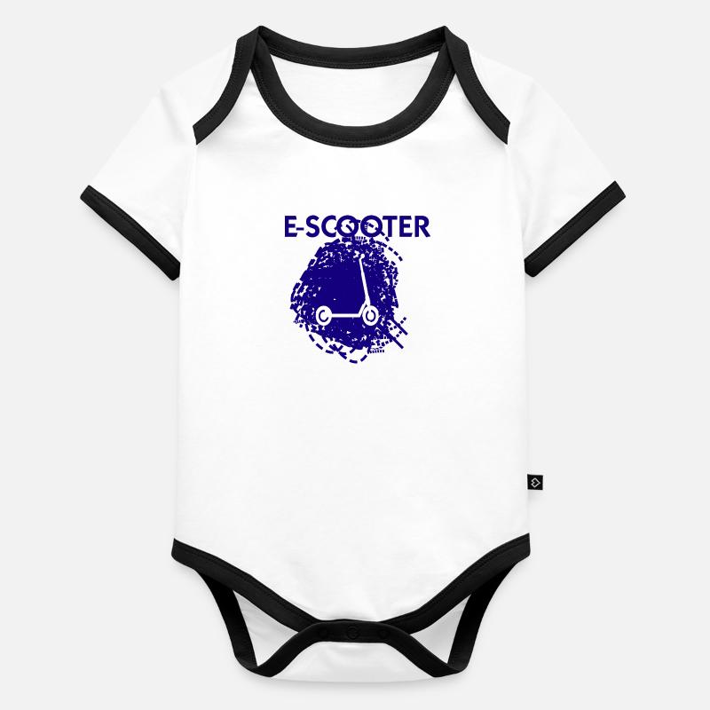 E-Scooter Roller Scooter Body Bébé bio contrasté manches courtes