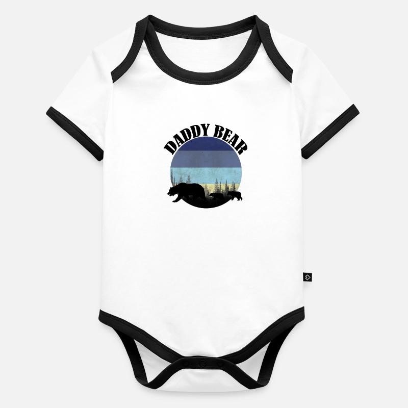 Daddy bear Body Bébé bio contrasté manches courtes
