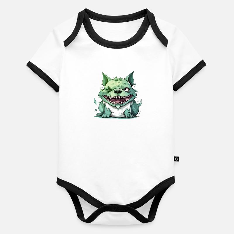 Bazo the streum Organic Baby Contrasting Bodysuit