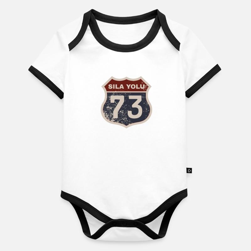 Şırnak Body Bébé bio contrasté manches courtes