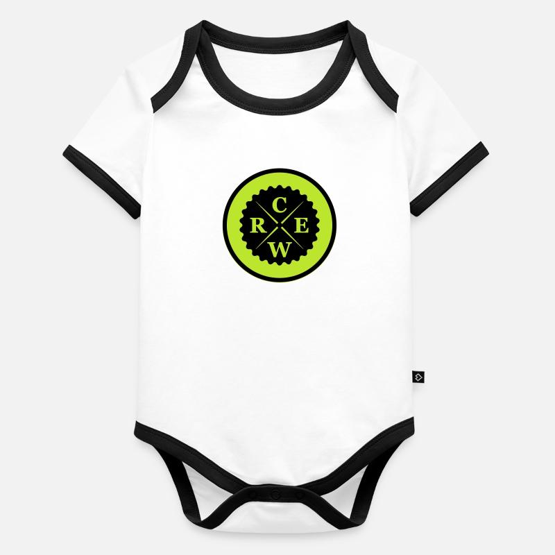 équipage Body Bébé bio contrasté manches courtes