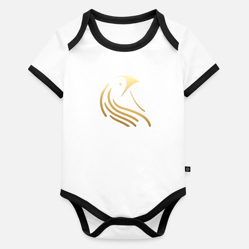 kitesurf Body Bébé bio contrasté manches courtes