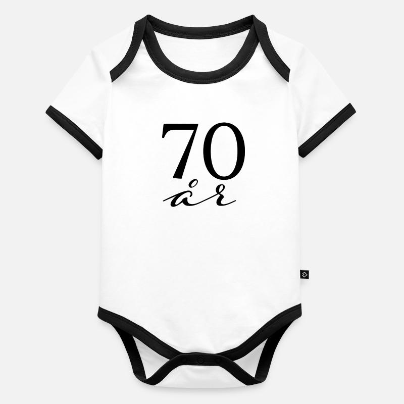 70 Jahre Baby Bio-Kurzarm-Kontrastbody