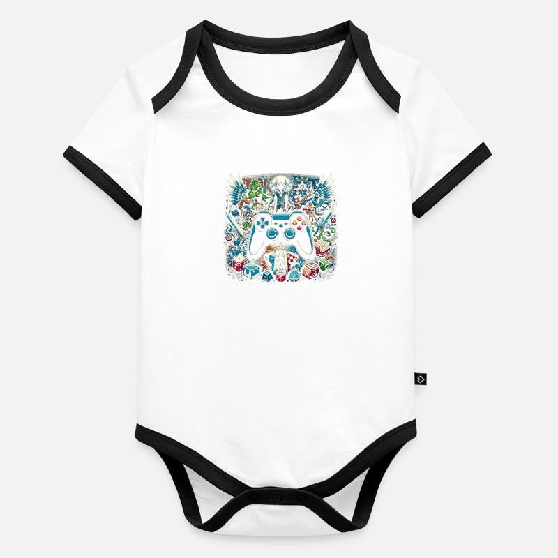 Fantasy-Reichs-Kommandant Baby Bio-Kurzarm-Kontrastbody