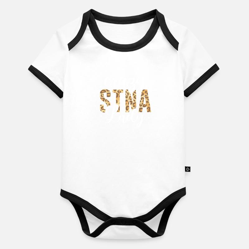 Dame folle de STNA Body Bébé bio contrasté manches courtes