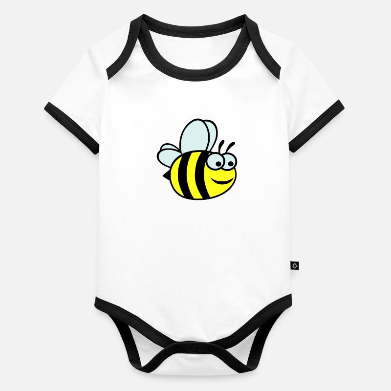bee who you want to bee Organic Baby Contrasting Bodysuit