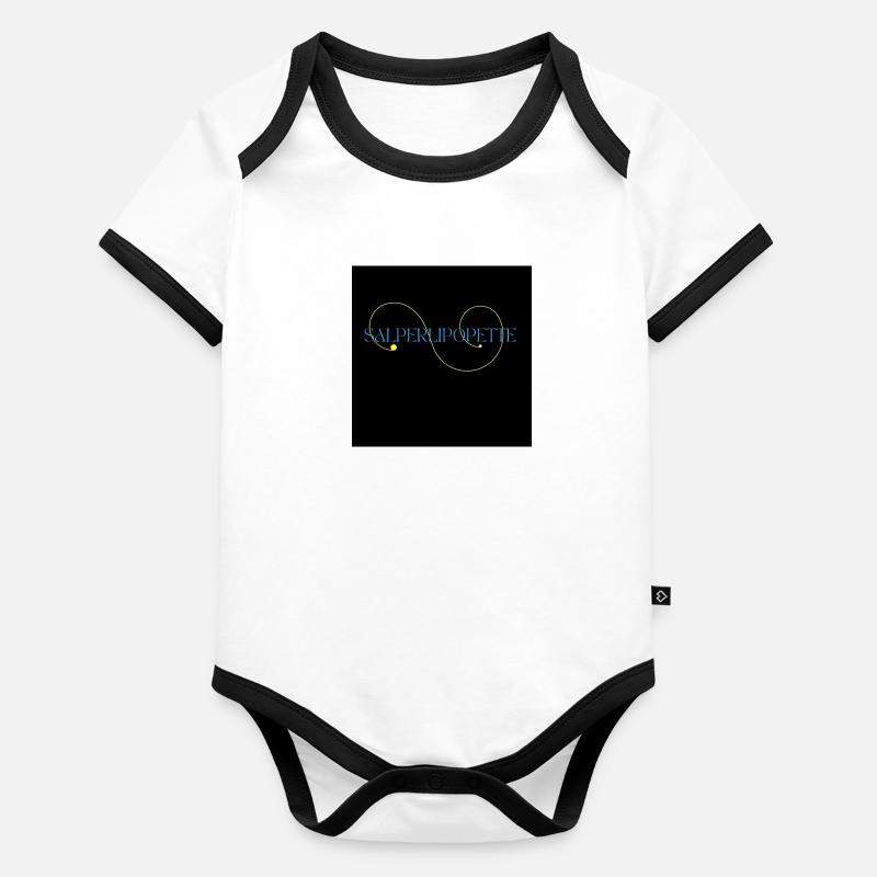 Salperlipopette rainbow butterfly créa Body Bébé bio contrasté manches courtes