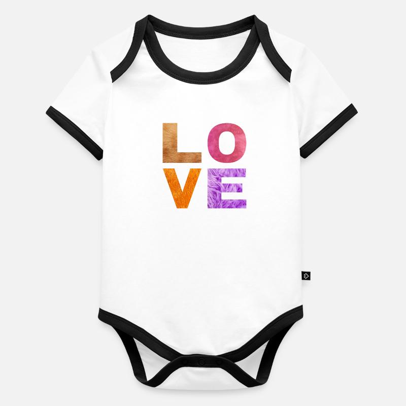 L O V E Organic Baby Contrasting Bodysuit