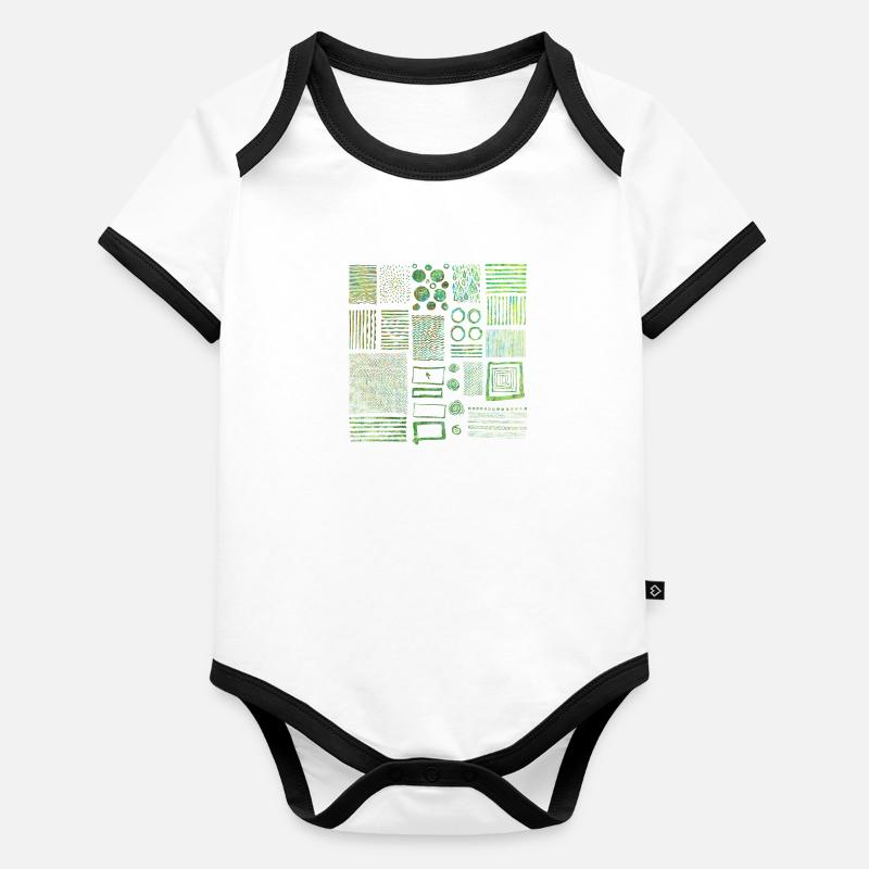 Graphique Body Bébé bio contrasté manches courtes