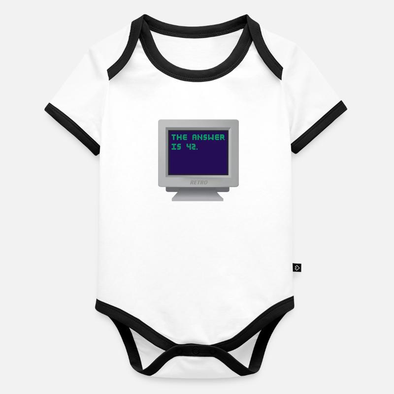 CRT - Die Antwort ist 42. Baby Bio-Kurzarm-Kontrastbody
