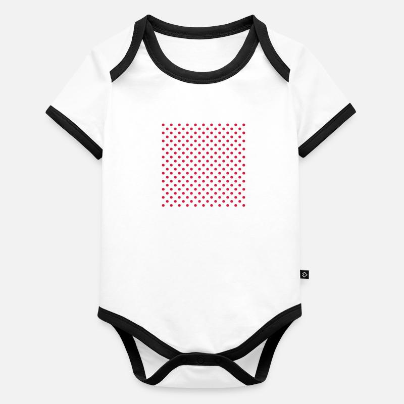 Punktmuster - gepunktete Fläche Baby Bio-Kurzarm-Kontrastbody
