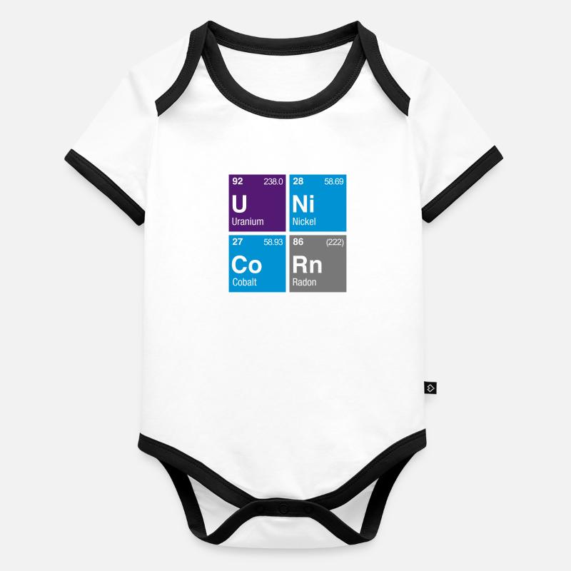 UNiCoRn Periodic Table of Elements Organic Baby Contrasting Bodysuit