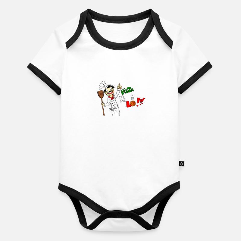 Pizza yo lo Baby Bio-Kurzarm-Kontrastbody
