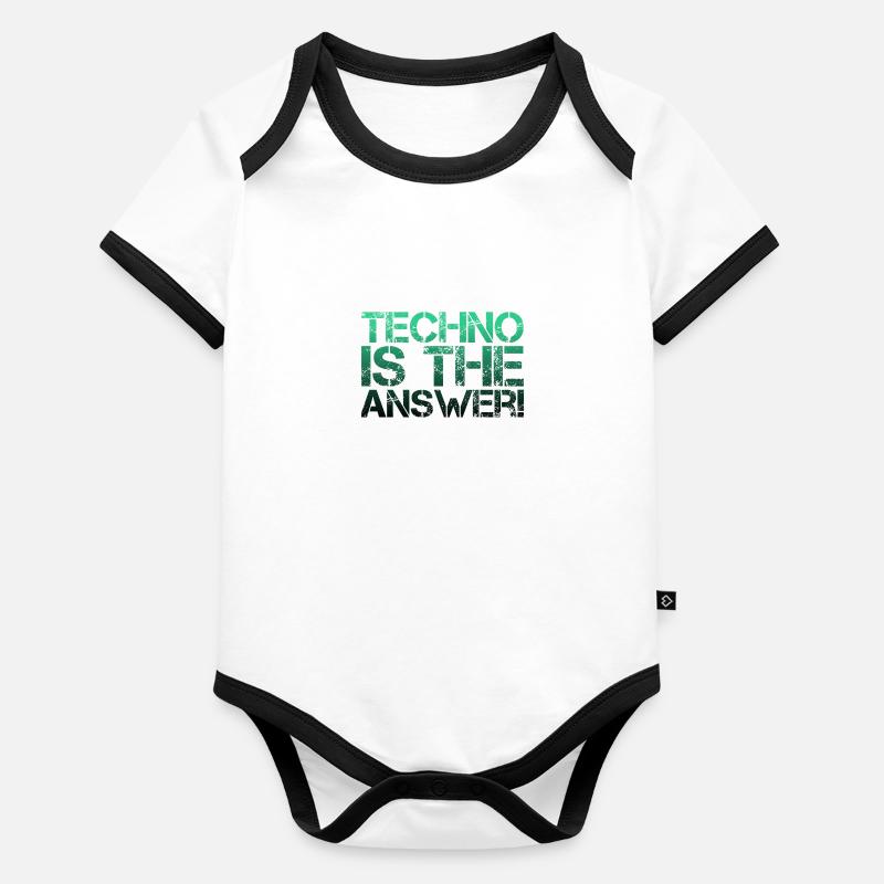 TECHNO Baby Bio-Kurzarm-Kontrastbody