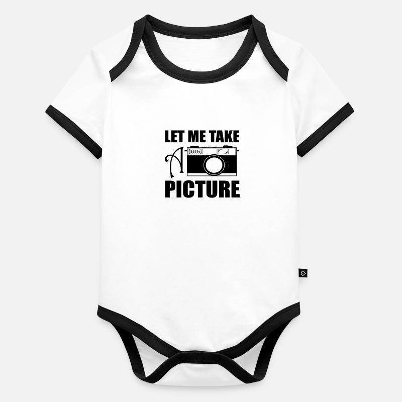 LET ME TAKE A PICTURE (b) Body Bébé bio contrasté manches courtes
