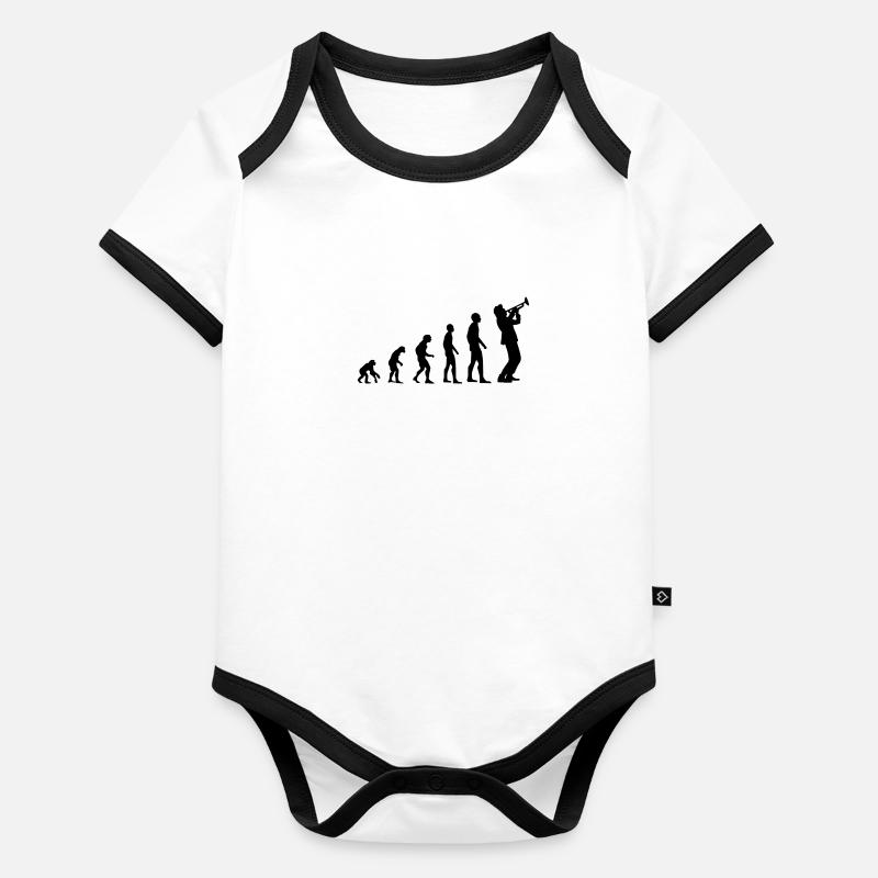 Evolution Trompete Baby Bio-Kurzarm-Kontrastbody