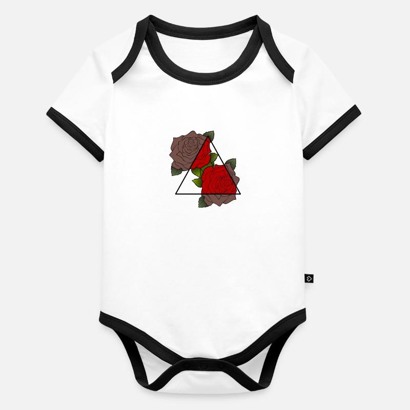 roses Organic Baby Contrasting Bodysuit