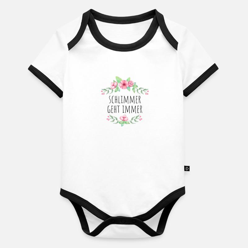 Schlimmer geht immer Baby Bio-Kurzarm-Kontrastbody