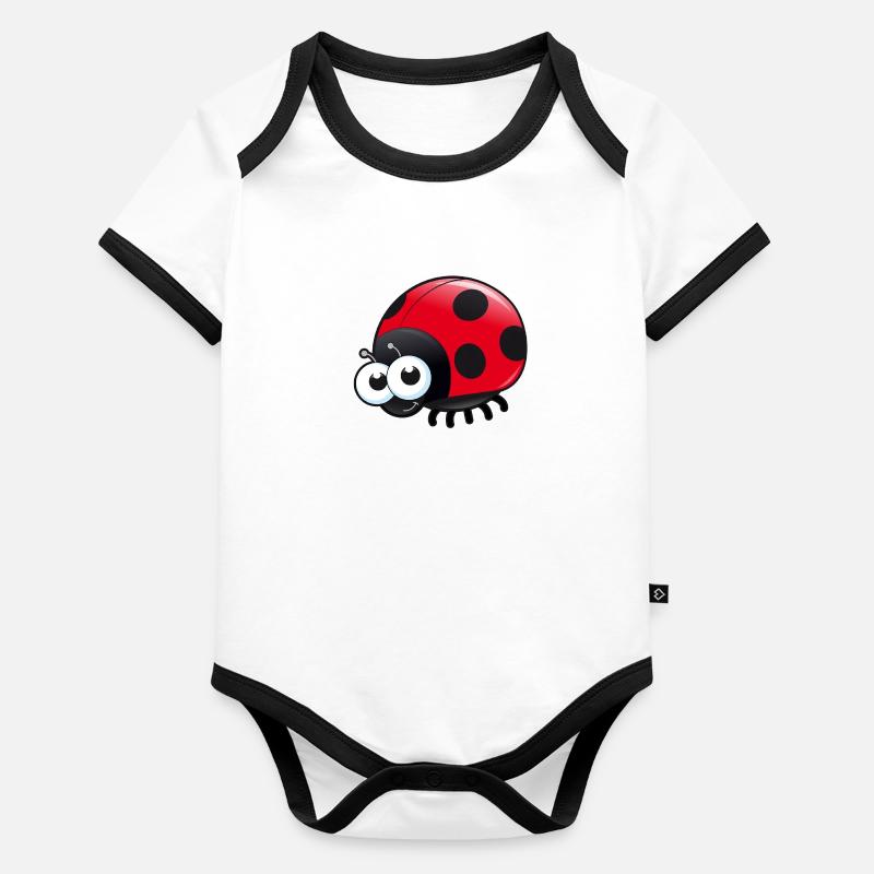 Coccinelle Body Bébé bio contrasté manches courtes