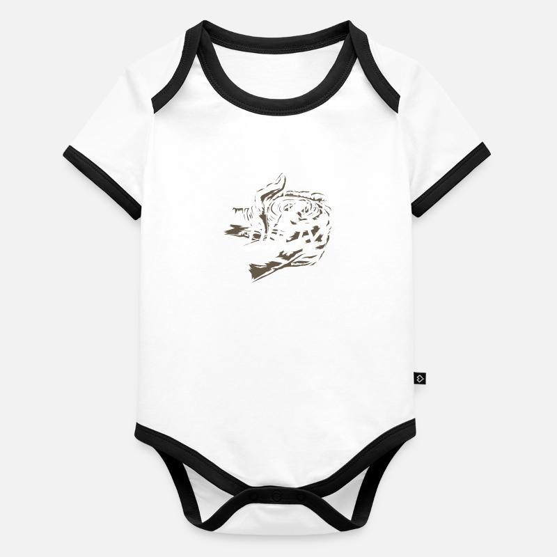 do pottery Organic Baby Contrasting Bodysuit