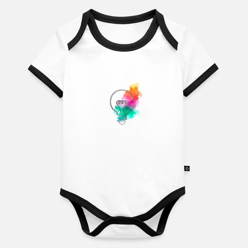 L'ampoule aux taches de couleurs Body Bébé bio contrasté manches courtes