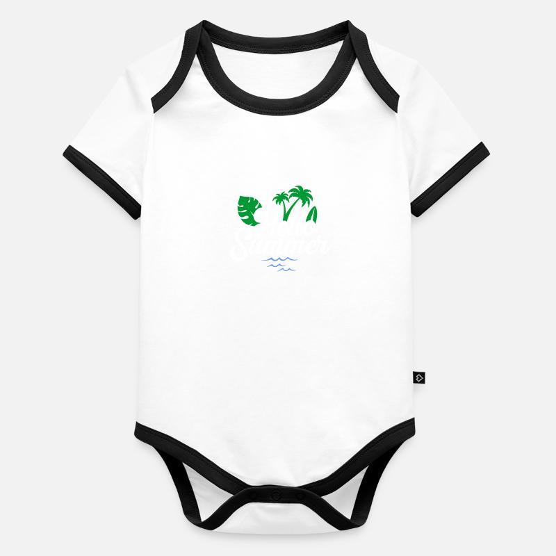 Hallo Sommer Baby Bio-Kurzarm-Kontrastbody