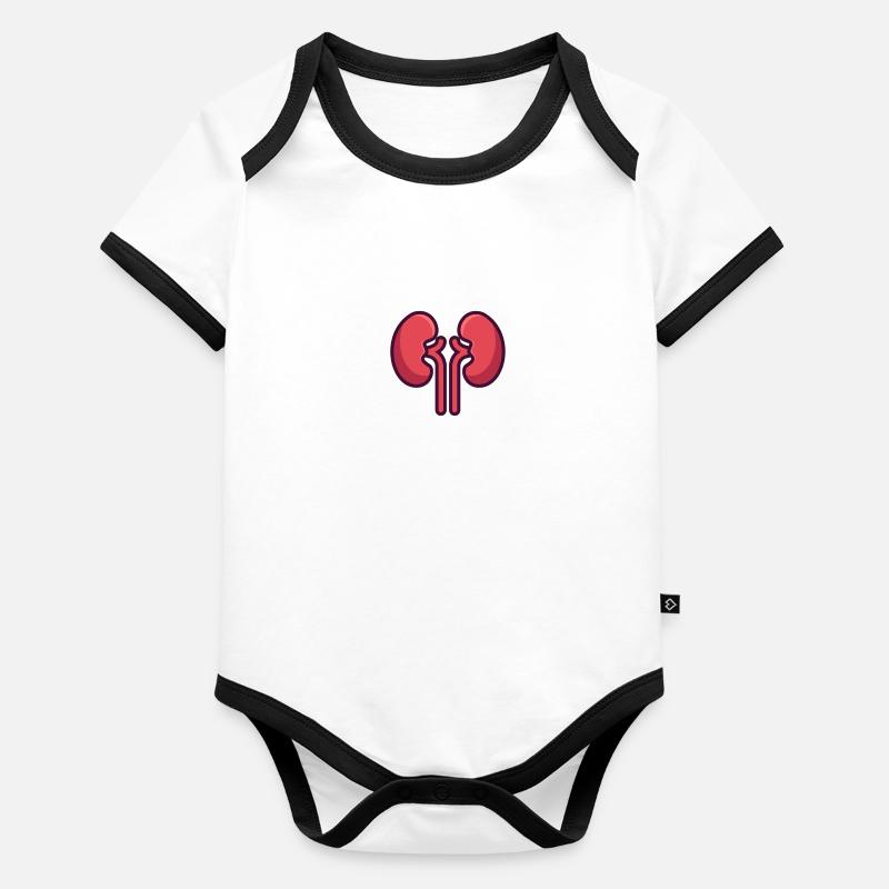 Mandeln Baby Bio-Kurzarm-Kontrastbody
