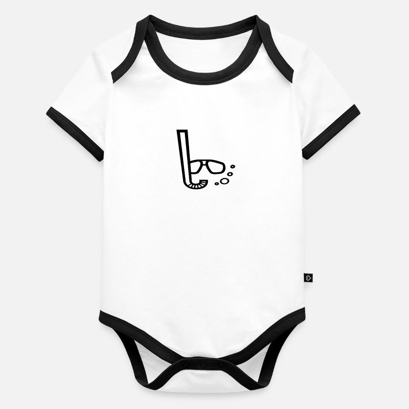 Plongée En apério Body Bébé bio contrasté manches courtes