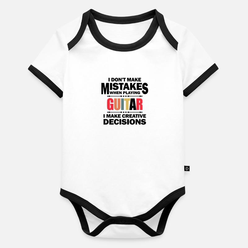 I don't make mistakes when playing guitar Geschenk Baby Bio-Kurzarm-Kontrastbody