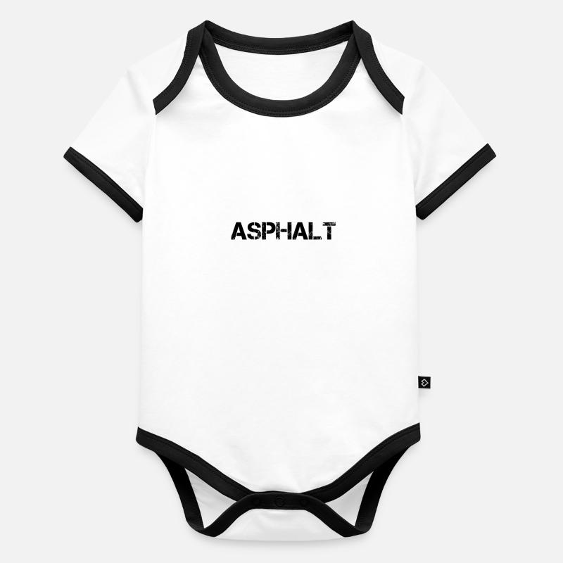 asphalte Body Bébé bio contrasté manches courtes