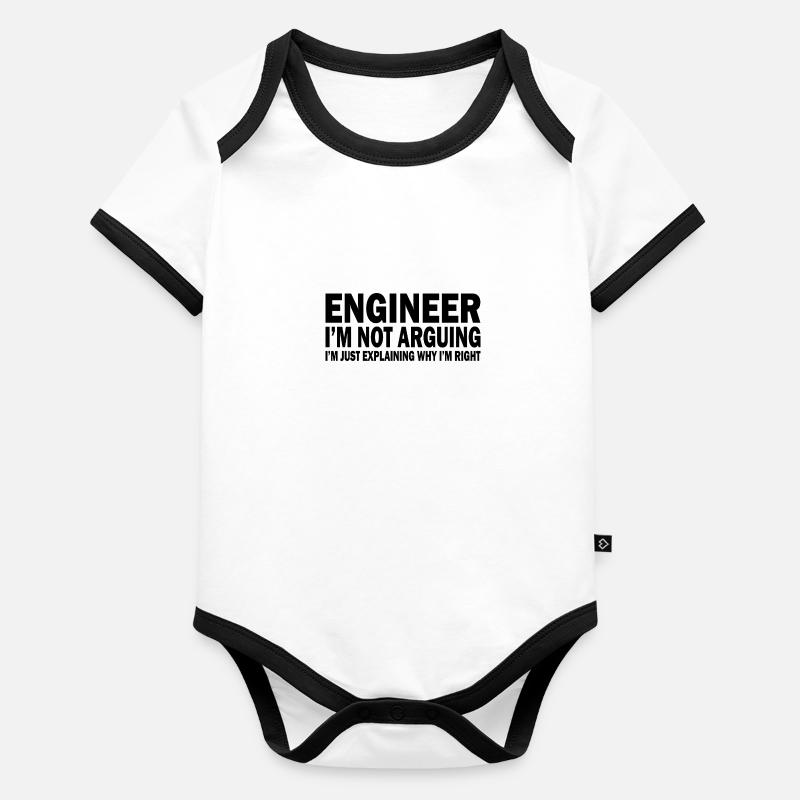 Engineer profession saying student gift Organic Baby Contrasting Bodysuit