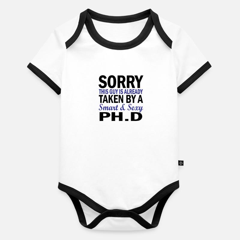Phd Ehefrau Spruch Student Geschenk Baby Bio-Kurzarm-Kontrastbody