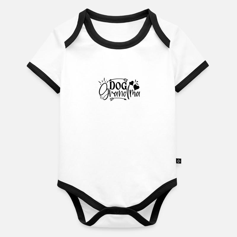 Hund Oma Baby Bio-Kurzarm-Kontrastbody
