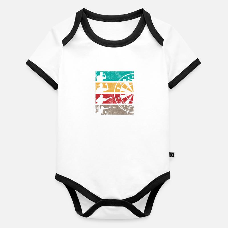 Cadeau sort Fléchettes de lancer Body Bébé bio contrasté manches courtes