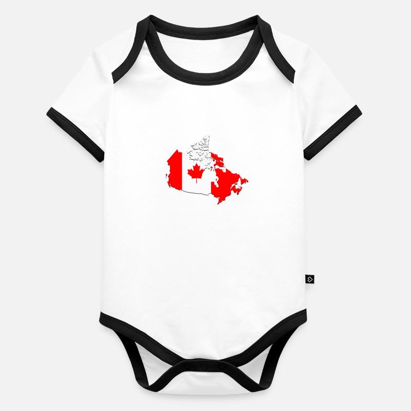 Kanada Baby Bio-Kurzarm-Kontrastbody