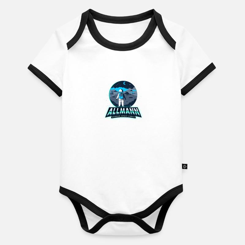 Allmann - german space force - Body Bébé bio contrasté manches courtes -