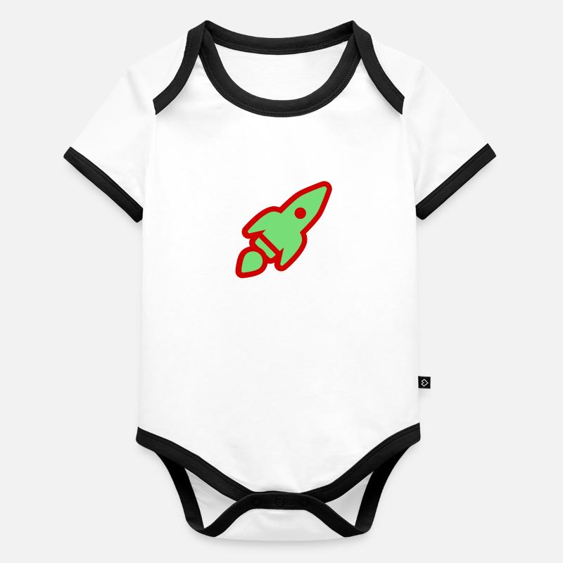 Green rocket Organic Baby Contrasting Bodysuit