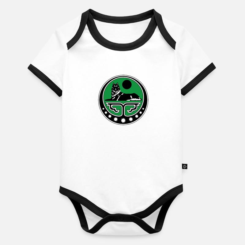 Chechen Geschenk Tschetschenien Dagestan Grosny Baby Bio-Kurzarm-Kontrastbody