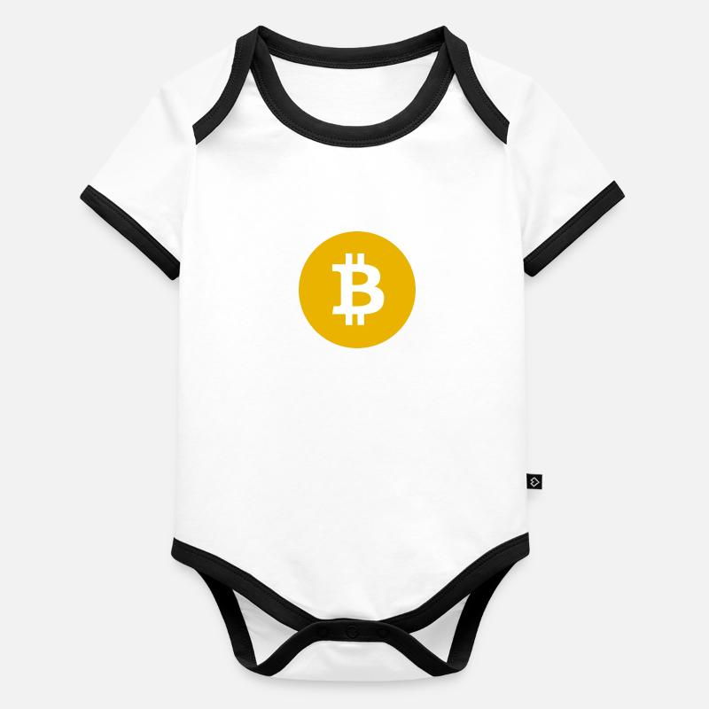 bitcoin sv Logo Crypto bsv Altcoin Body Bébé bio contrasté manches courtes