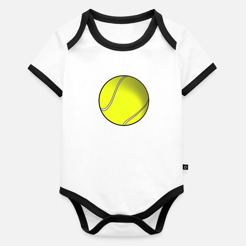 Tennisball Baby Bio-Kurzarm-Kontrastbody
