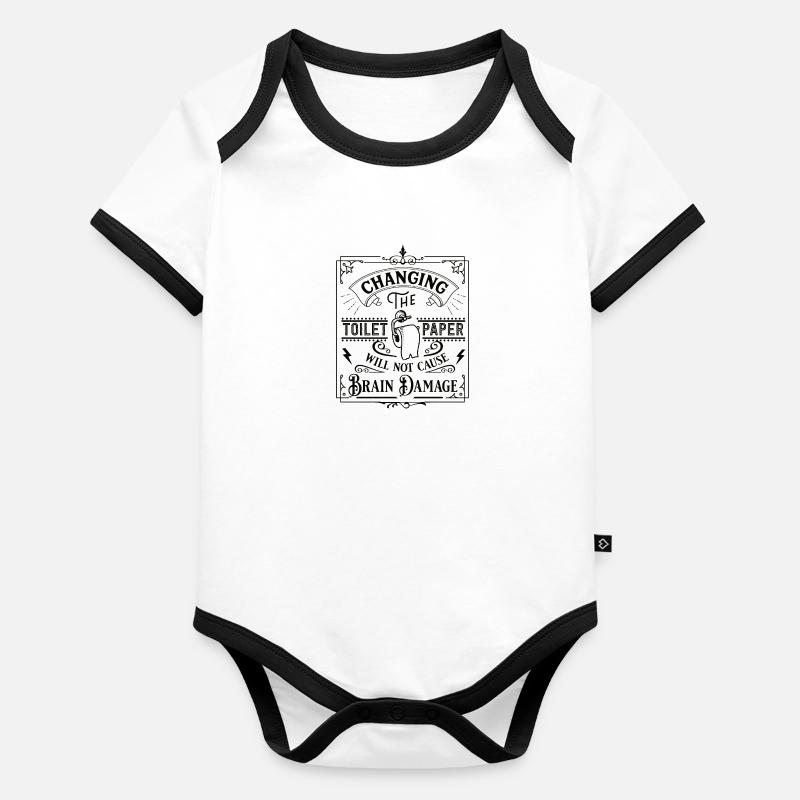 Toilettenpapier ändern Baby Bio-Kurzarm-Kontrastbody