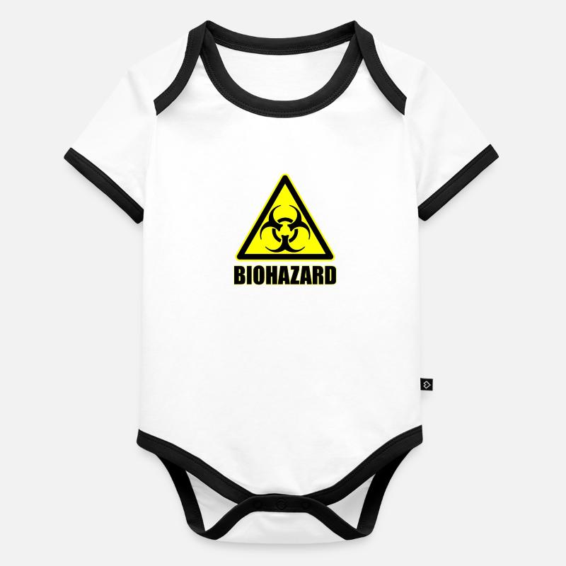 Biohazard Body Bébé bio contrasté manches courtes