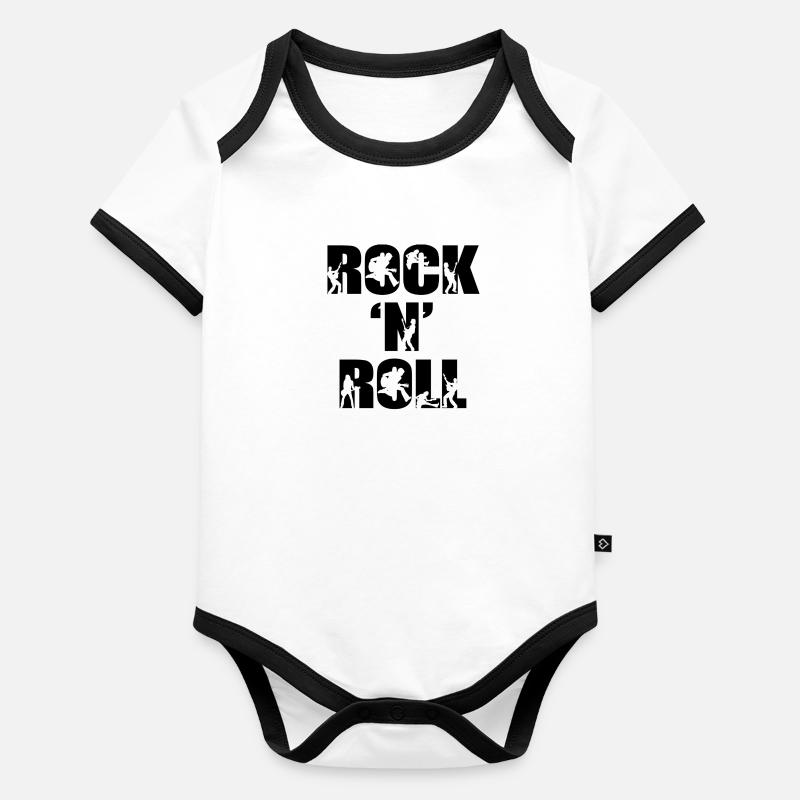 Rock’n’roll Body Bébé bio contrasté manches courtes