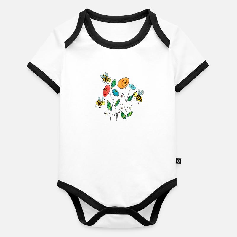 Insects Organic Baby Contrasting Bodysuit