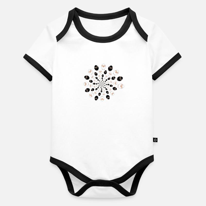 count sheep Organic Baby Contrasting Bodysuit