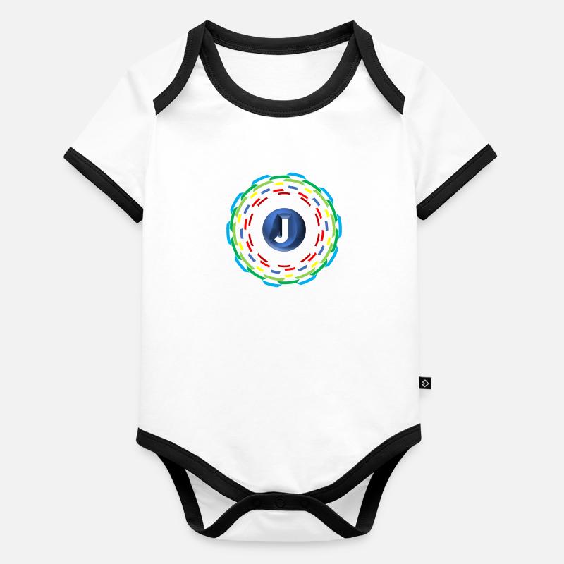 Cercles J Body Bébé bio contrasté manches courtes