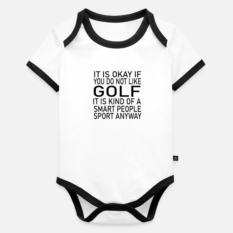 sport de golf Body Bébé bio contrasté manches courtes